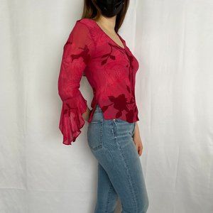 Angie Pullover Top Magenta Size M